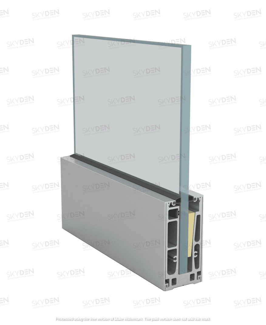 SD 04 Bracket with Cover System for Aluminum Glass Railing Installation, Premium Support Bracket for Balcony and Staircase, Durable Finish, Easy Fitting for Modern Projects